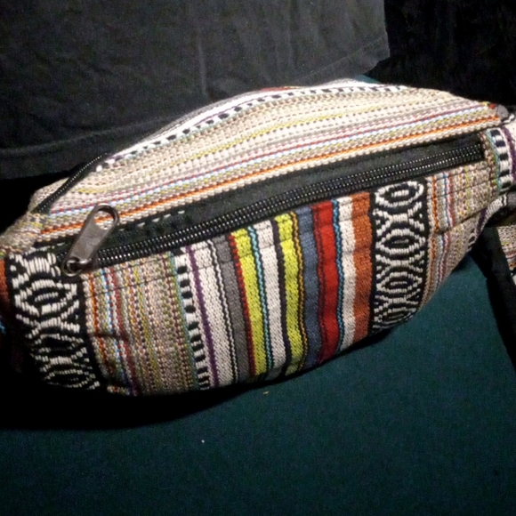 New Nepal Adjustable Cotton Fanny Pack Waist Bag Unisex Travel - Picture 5 of 6